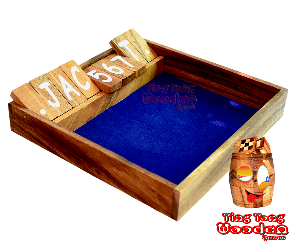 Klappbox das Klappenspiel Shut the Box bsi zur 12 rot