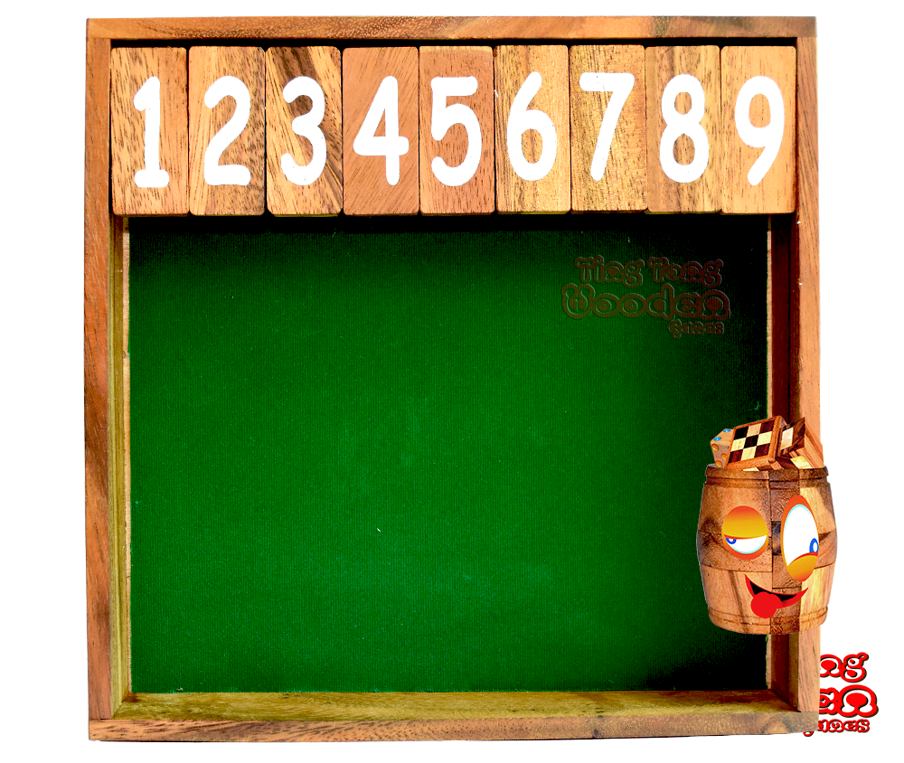Shut the Box 12 Klappenspiel Kinder Rechen Spiel mit Würfeln und viel Spass