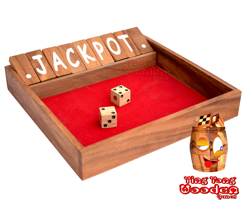 Shut the Box 12 Klappenspiel Kinder Rechen Spiel mit Würfeln und viel Spass