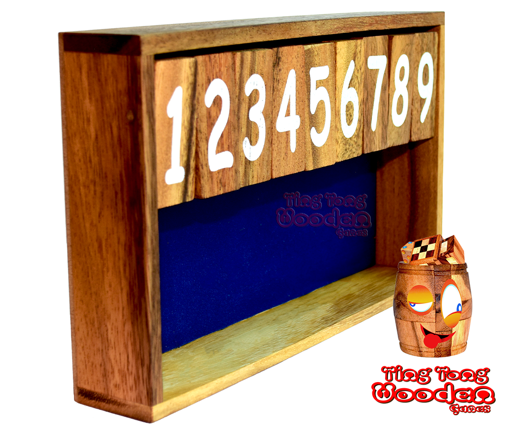 Klappbox das Klappenspiel Shut the Box bsi zur 12 rot