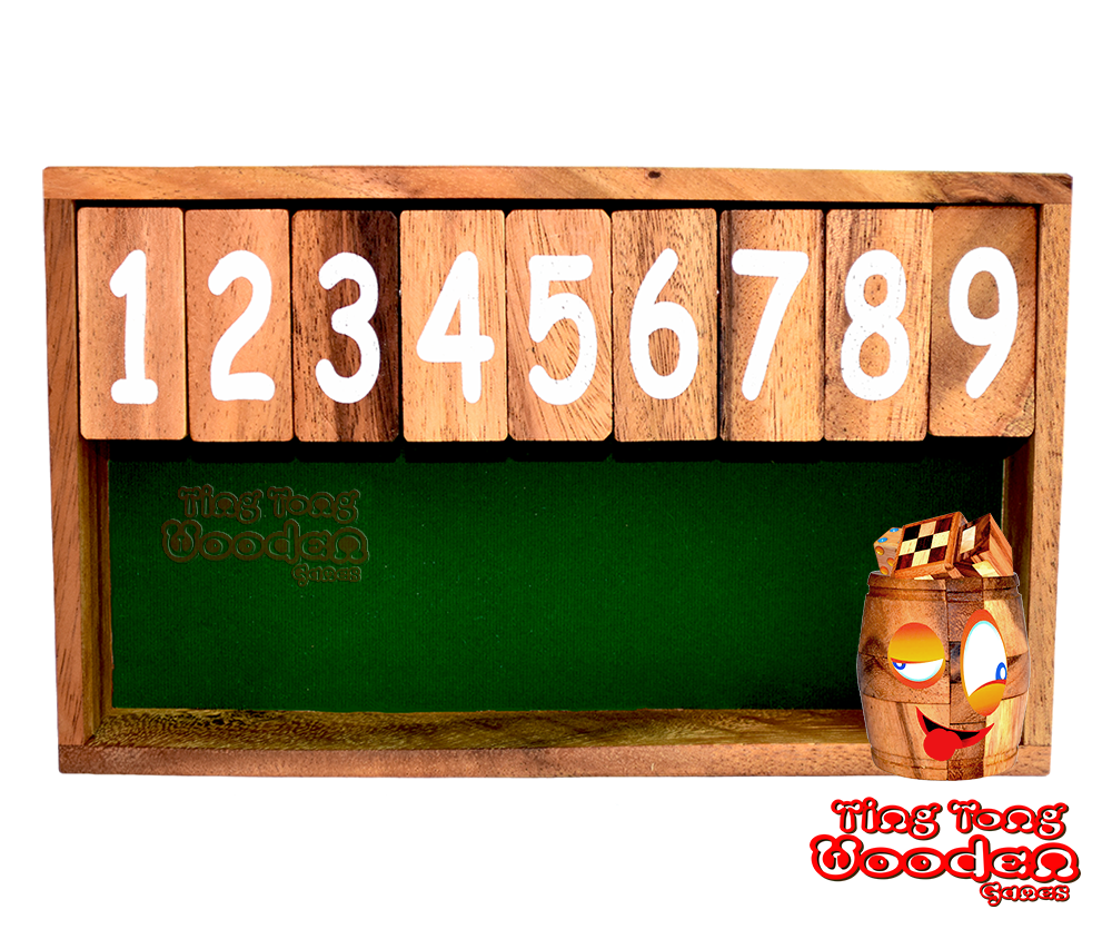 Shut the Box 12 Klappenspiel Kinder Rechen Spiel mit Würfeln und viel Spass