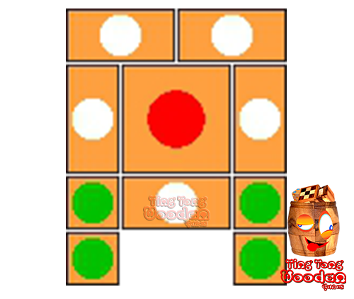 Versuchen Sie, das Holzspiel Khun Pan mit der Vorlage für 36 Schritte zu lösen, um das Escape Holzpuzzle zu lösen