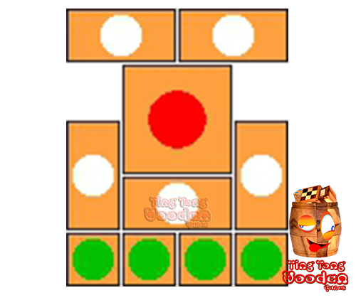 Versuchen Sie, das Holzspiel Khun Pan mit der Vorlage für 42 Schritte zu lösen, um das Escape Holzpuzzle zu lösen