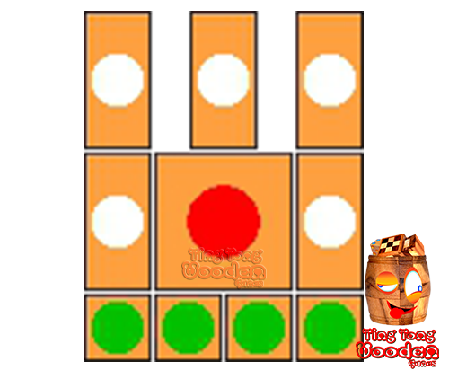 Кхун Пан раздвижная игра деревянная головоломка Побег, начальная позиция для решения головоломки с 7 шагами