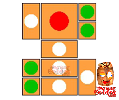 Essayez de terminer le jeu coulissant Khun Pan avec cette position de départ pendant 85 étapes pour résoudre le puzzle d'évasion en bois