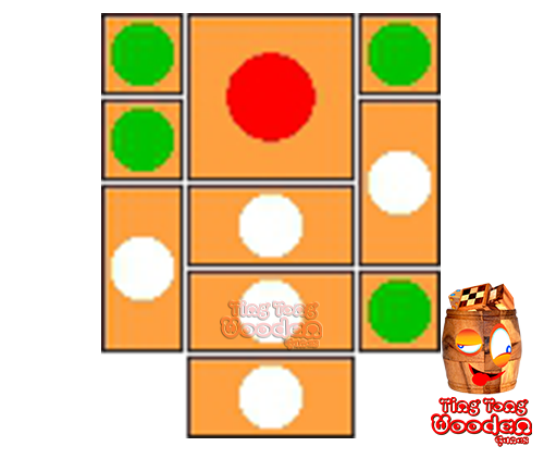 Попытайтесь пройти игру с раздвижными элементами Кхун Фаен с этой стартовой позицией на 98 шагов, чтобы решить деревянную головоломку побега.
