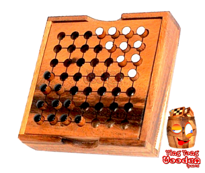 Halma für 2 Spieler, chinese checker in der Samanea Holzbox Strategie Spiel für die Reise 