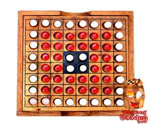 Othello Obversi small Strategiespiel eines der Besten Strategie Spiele für 2 Spieler in den Maßen 11,2 x 11,2 x 3,0 cm, othello obversi samanea wooden game