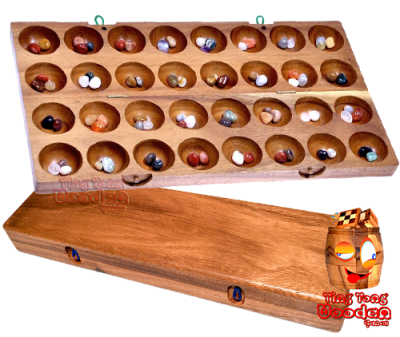 Steinchenspiel large Hus oder Bao Bao eine Abwandlung des Afrikanischen Bohnenspiels Kalaha