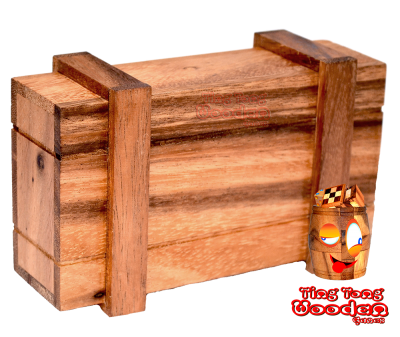 Secret Box large Magic Gift Holzbox Geschenkbox save Moneybox wood monkey pod