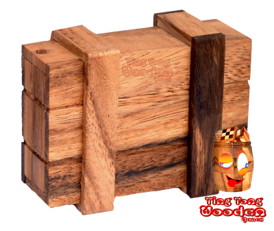 Secret Visit Karten Box Name Cards small Magic Gift Holzbox Geschenkbox save Moneybox wood monkey pod