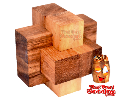 Teufelsknoten M, der Urknoten der Holz und Knobelspiele auch als Zimmermannsknoten bekannt ein interlock wooden puzzle