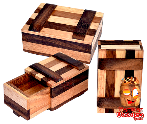 Scatole puzzle di legno ingannevoli per piccoli regali e per regalare denaro